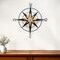 Homeroots 39" Black Rustic Compass Metal Wall Decor 379829 - alternate 3