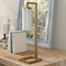 Homeroots 26" Brass Metal Arched Table Lamp With White Cylinder Shade 524449 - alternate 2