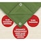 Mytee Products 2 Pk 7ft x 9ft Green 12oz Canvas Tarp with Grommets Tarpaulin Cover for Semi Truck, 2PK CT7-9-Gx2 - alternate 2