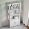 Martha Stewart Hutton Four Tier Shaker Style Bookcase with Storage Cabinet in Gray with Brushed Nickel Hardware ZG-053-GY-MS - alternate 2