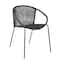 Homeroots Set of Two 25" Black Metal Outdoor Dining Chair, 2PK 490257 - alternate 2