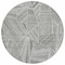 Homeroots 8' Gray And Ivory Round Geometric Washable Indoor Outdoor Area Rug 594793 - alternate 2