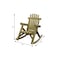 Homeroots 31" X 42" X 41"  Natural Wood Rocking Chair 370284 - alternate 2