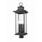 Z-Lite Tiberius 4 Light Outdoor Post Mount Fixture, Black/Clear Seedy, 9 In W x 25.25 In H 5017PHBR-BK - alternate 1