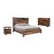 Homeroots Three Piece Dark Brown Solid Wood Bedroom Set 554233 - alternate 1