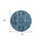 Homeroots 8' Gray Round Oriental Washable Indoor Outdoor Area Rug 563750 - alternate 2