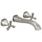 Delta Stryke Two Handle Wall Mount Bathroom Faucet Trim, 9.34 in, Lumicoat Stainless T35766LF-SS-PR-WL - alternate 1