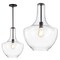 Jonathan Y Watts 13.25" 1-Light Mid-Century Modern Iron/Glass LED Pendant, Oil Rubbed Bronze/Clear JYL6401B - alternate 2