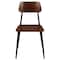 Flash Furniture Lincoln Industrial Dining Chair with Gunmetal Steel Frame and Rustic Wood Seat, PK2 2-XU-DG-60725-GG - alternate 2