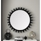 Homeroots 37" Round Black Metal Frame Wall Mirror 376396 - alternate 2