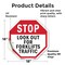 Signmission Stop Look Out for Forklifts Traffic, 18 Inch X 18 Inch, Vinyl Decal OC-D-18-58 - alternate 2