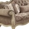 Homeroots 35" Gray Velvet Floral Sofa And Toss Pillows With Beige Legs 348641 - alternate 2