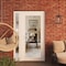 Vdomdoors Front Exterior Prehung Metal-Plastic Door Clear Glass / MANUX 8666 White Silk / Office Commercial a MANUX8666EXD-WS-W36+14xH80-RH-I - alternate 2