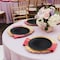 Smarty Had A Party 10.25" Black with Gold Rim Organic Round Disposable Plastic Dinner Plates (120 Plates), 120PK 930BG-CASE - alternate 1