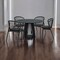 Homeroots Five Piece Black Round Dining Set with Four Chairs 571708 - alternate 2