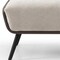 Homeroots 58in Beige Dark Gray and Black Tufted Faux Leather Fabric and Steel Upholstered Bench 714182 - alternate 2