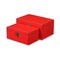 Homeroots Set of Two Red Solid Wood Box With Lid, 2PK 489392 - alternate 4