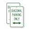 Signmission Diagonal Parking Only with Bidirectional Arrow, 18'' X 24'' 2 Signs, Heavy Gauge Aluminum, 2PK A-1824-2PACK-24191 - alternate 1