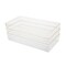 Martha Stewart Kerry 3 Pack Plastic Stackable Office Desk Drawer Organizers with Gold Trim, 12 x 6 BE-PB8973-G-3-CLRGLD-MS - alternate 1