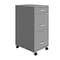 Space Solutions 14.25 in W 3 Drawer Mobile Vertical File Cabinet, Arctic Silver 24419 - alternate 1
