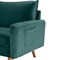 Homeroots Teal Contemporary Velvet Sofa with Side Pockets 473447 - alternate 2