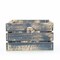 Homeroots 9" Organic Charcoal and Natural Distressed Wood Stacking Milk Crate 471954 - alternate 2