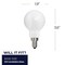 Bulbrite LED Filament, 4 Watt Dimmable A15 Light Bulb, Milky Glass Finish, E12 Base, 2700K 400 Lumens, 4PK 862055 - alternate 5