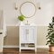 Flash Furniture Vega 24in. Vanity w/Sink, Soft Close Doors & Open Shelf, Carrara Marble, Gold Hardware, White/White FS-VEGA24-WH-HDGLD-GG - alternate 1