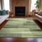 Homeroots 9' X 12' Green And Ivory Striped Washable Indoor Outdoor Area Rug 630991 - alternate 3