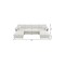Homeroots 66" Cream Fabric Modular Sleeper Sofa With Ottoman 568290 - alternate 2