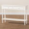 Baxton Studio Malinda Classic White Wood 2-Drawer Console Table with Spindle Legs 253-14068-ZORO - alternate 2