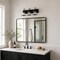 Vaxcel Covington 3-Light Vanity Light, Matte Black, Clear Glass, 23-In. Wide W0583 - alternate 2