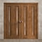 Sartodoors Sliding Closet Double Bi-fold Doors 96 x 80 inches, Ego 5014 Cognac Oak Veneer, Sturdy Tracks Mold EGO5014DBF-DKO-96x80 (4* 24x80) - alternate 2