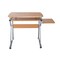 Homeroots 43" Oak Wood and Stainless Steel Computer Desk 723739 - alternate 2