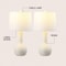 Jonathan Y Katee 24.75" Modern Scandinavian Textured Resin/Metal Gourd LED Table Lamp, Antique White, 2PK JYL9207A-SET2 - alternate 2