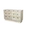 Homeroots 57" Gray Carved Geometric Solid Wood Six Drawer Dresser 661222 - alternate 2