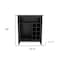 Homeroots Black Bar Cart With Wine Storage 478379 - alternate 2