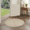 Homeroots 4' Cream And Beige Round Geometric Indoor Outdoor Area Rug 573906 - alternate 2
