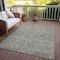 Homeroots 10' X 14' Pewter Floral Washable Indoor Outdoor Area Rug 607355 - alternate 2