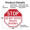 Signmission Stop Do Not Enter Private Driveway, 10 Inch X 10 Inch, Aluminum Metal Signs OC-A-10-278 - alternate 2
