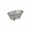 Homeroots 5" Gray Metal Hand Painted Decorative Tub Tabletop Sculpture 399640 - alternate 2