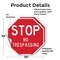 Signmission Stop No Trespassing, 10 inch X 10 inch, Vinyl Decal, 2PK OC-D-2PACK-10-264 - alternate 2