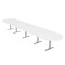 Skutchi Designs 20ft Conference Table With Power Unit | 20 Person Modular Racetrack Meeting Table | Harmony Series HAR-RAC-48X240-T-W960-NA - alternate 1