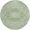 Homeroots 8' Artichoke Green And Ivory Round Medallion Washable Indoor Outdoor Area Rug 617451 - alternate 2