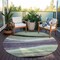 Homeroots 8' Purple And Green Round Abstract Washable Indoor Outdoor Area Rug 603685 - alternate 2