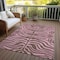 Homeroots 8' X 10' Brown And Pink Animal Print Washable Indoor Outdoor Area Rug 600669 - alternate 2
