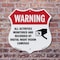 Signmission Video Surveillance Shield Label Set Warn, 12 Inch X 12 Inch, Plastic Sign SHI-P-12-467 - alternate 2