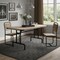 Homeroots 64" Oak and Black Wood and Iron Trestle Base Dining Table 631283 - alternate 2