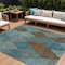 Homeroots 8' X 10' Teal Blue Aqua And Brown Argyle Washable Indoor Outdoor Area Rug 613738 - alternate 1