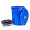 Magnum Tool Blue 32 Gallon Trash Can Set, Trash Can, Quiet Dolly, and Reinforced Lid, 1 Set CMTC-CLD0-32B01 - alternate 1